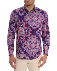 Robert Graham - Casino Royale Classic Fit Paisley Print Cotton Button-up Shirt - Lyst