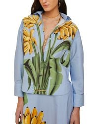 FARM Rio - Banana Cocina Striped Button-Up Shirt - Lyst