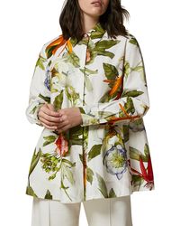 Marina Rinaldi - Appia Floral Cotton Button-up Shirt - Lyst