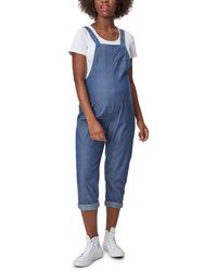 Stowaway Collection - Lightweight Crop Maternity Overalls - Lyst