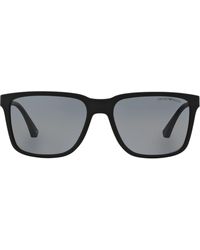 Emporio Armani - 56Mm Polarized Square Sunglasses - Lyst