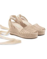 Mango - Ankle Wrap Espadrille Wedge Sandal - Lyst