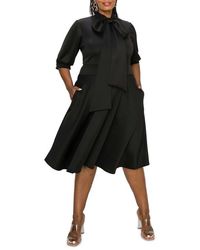 L I V D - Carina Donna Fit & Flare Midi Dress - Lyst