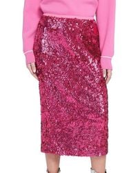 Elle Collection - Sequin Midi Skirt Pencil - Lyst