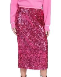 Elle Collection - Sequin Midi Skirt Pencil - Lyst