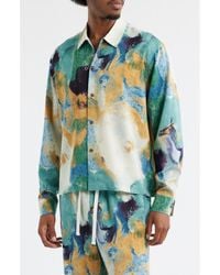 RIZORT - Vincent Abstract Print Button-Up Shirt - Lyst