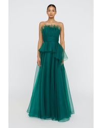 THEIA - Georgia Fan Bodice Gown - Lyst