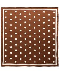 Lost Pattern - Retro Polka Dot Silk Square Bandana - Lyst