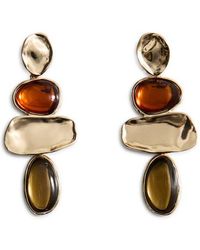 Mango - Mixed Media Drop Earrings - Lyst