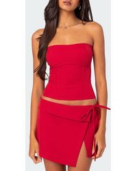 Edikted - Selena Lace-Up Strapless Corset Top - Lyst