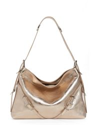 Givenchy - Medium Voyou Metallic Leather Hobo Bag - Lyst