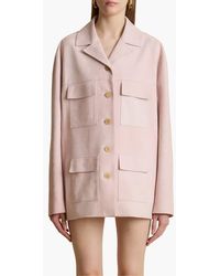 KHAITE - Morsson Oversize Suede Jacket - Lyst