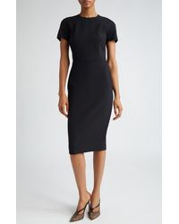 Victoria Beckham - Crepe Sheath Dress - Lyst