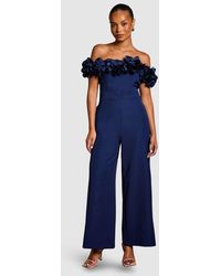 Coast - Petite 3D Flower Bardot Jumpsuit - Lyst