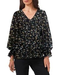 Chaus - Floral Balloon Sleeve Top - Lyst