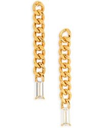 Nordstrom - Demi Fine Crystal Curb Chain Linear Drop Earrings - Lyst