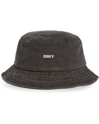 Obey - Cotton Twill Bucket Hat - Lyst