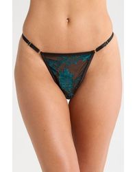 Kilo Brava - Embroidered Mesh G-String - Lyst
