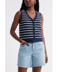 Caslon - Buttoned Sweater Tank - Lyst