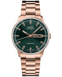 MIDO - Commander Datoday Automatic Rose Tone Bracelet Watch, 40Mm - Lyst