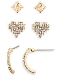 BP. - Set Of 3 Crystal Earrings - Lyst