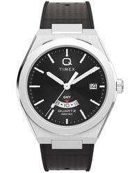 Timex - Q Timex Continental Gmt 39Mm Synthetic Rubber Watch - Lyst