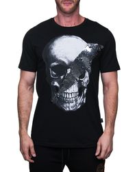 Maceoo - Skull Disco Graphic Crew T-shirt - Lyst