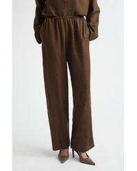 TOTEME - Monogram Embroidered Flannel Pajama Pants - Lyst