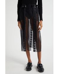 Simone Rocha - Ribbon Daisy Chain Multi Slit Midi Skirt - Lyst