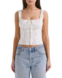 House Of Cb - Chicca Square Neck Corset Top - Lyst