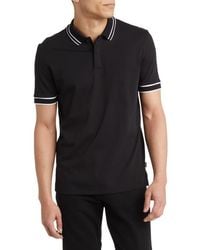 BOSS - Parlay Tipped Cotton Polo - Lyst