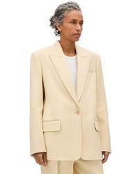 Another Tomorrow - Oversized Tailored Jacket - Lyst