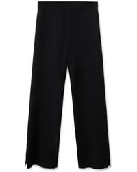 Mango - Side Slit Knit Pants - Lyst