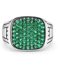 Lagos - Anthem Pavé Diamond Signet Ring - Lyst