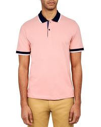 Con.struct - Slim Fit Solid Cotton Stretch Pique Polo - Lyst