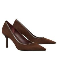 Tory Burch - Double T Buckle Pointed Toe Pump - Lyst
