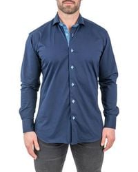 Maceoo - Einstein Solid Stretch Cotton Button-Up Shirt - Lyst