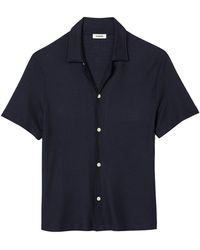 Sandro - Solid Short Sleeve Button-up Shirt - Lyst