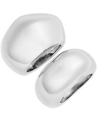 Open Edit - Set Of 2 Geometric Dome Rings - Lyst
