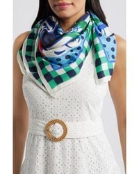 Echo - Beach Picnic Silk Square Scarf - Lyst