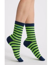 Damson Madder - 2-Pack Stripe Organic Cotton Blend Crew Socks - Lyst
