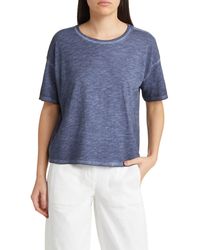 Eileen Fisher - Boxy Organic Cotton T-shirt - Lyst