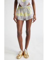 Versace - Medusa Cameo Print Cover-Up Shorts - Lyst