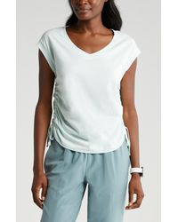 Zella - Cinchy Cinched Side Pima Cotton T-shirt - Lyst