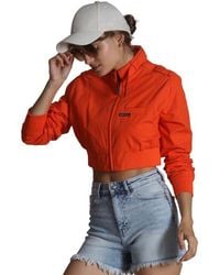 Members Only - Mini Cropped Racer Jacket - Lyst