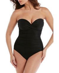 Miraclesuit - Rock Solid Madrid Bandeau One-piece Swimsuit - Lyst
