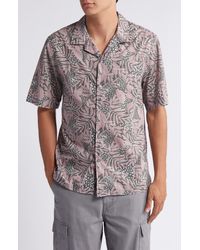 7 For All Mankind - Botanical Print Camp Shirt - Lyst