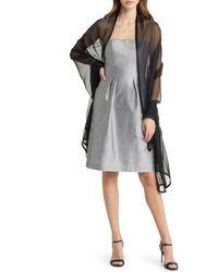 Nordstrom - Satin Border Silk Chiffon Scarf - Lyst