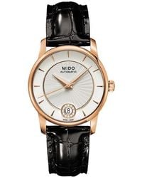 MIDO - Baroncelli Diamond Automatic Leather Strap Watch, 33Mm - Lyst