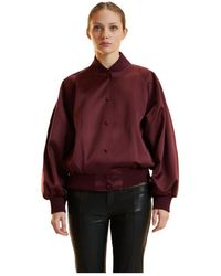 Cynthia Rowley - Satin Bomber Jacket - Lyst